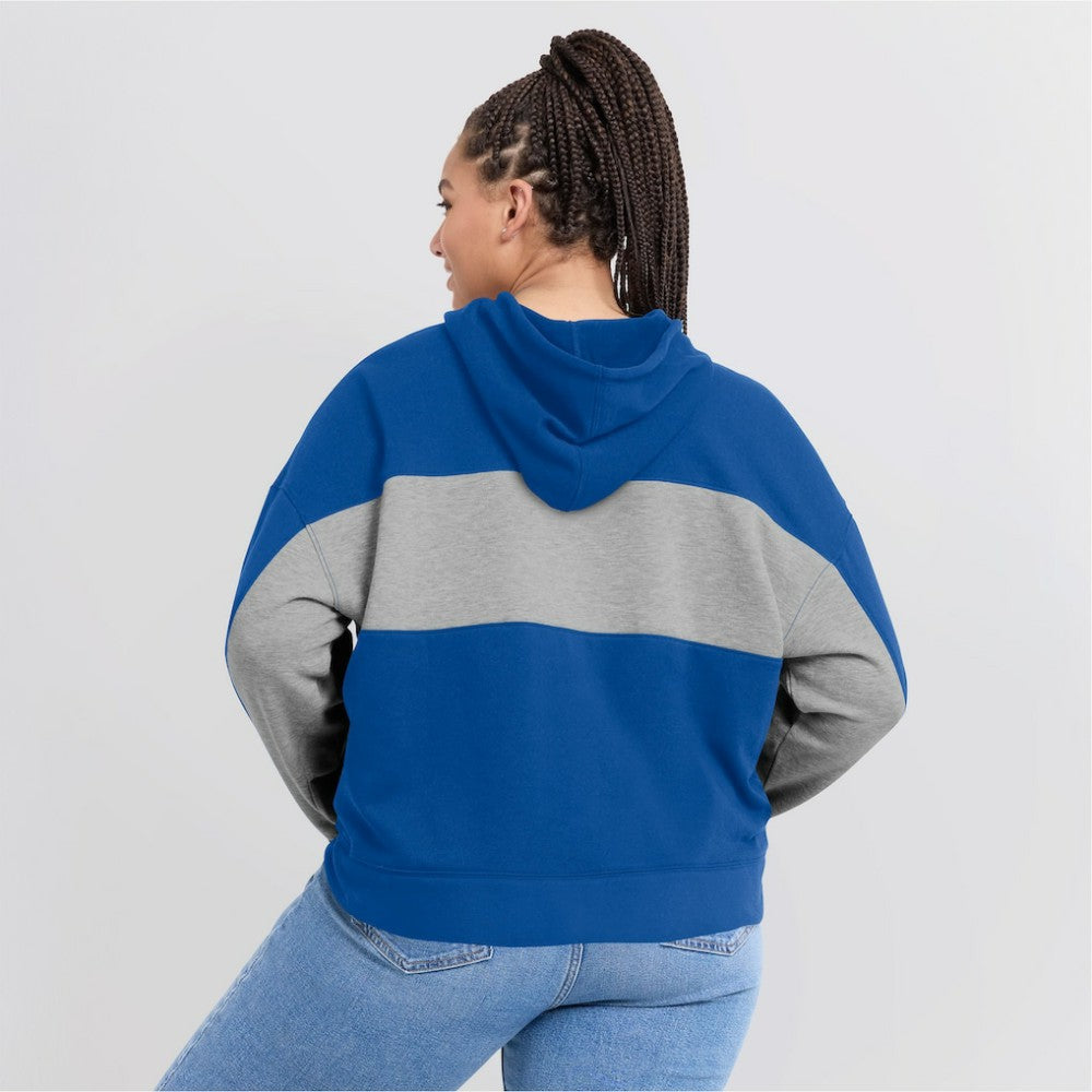 Royal Chicago Cubs Fanatics Women's Filled Stat Sheet Pullover Hoodie