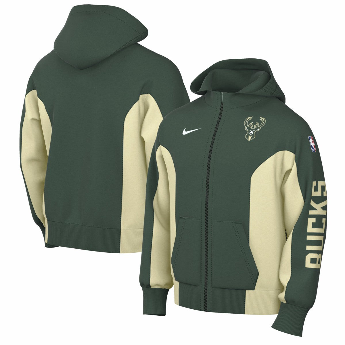 Nike Milwaukee Bucks 2023/24 Authentic Showtime Full-Zip Hoodie