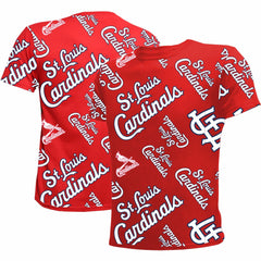 Red St. Louis Cardinals Stitches Youth Allover Team T-Shirt