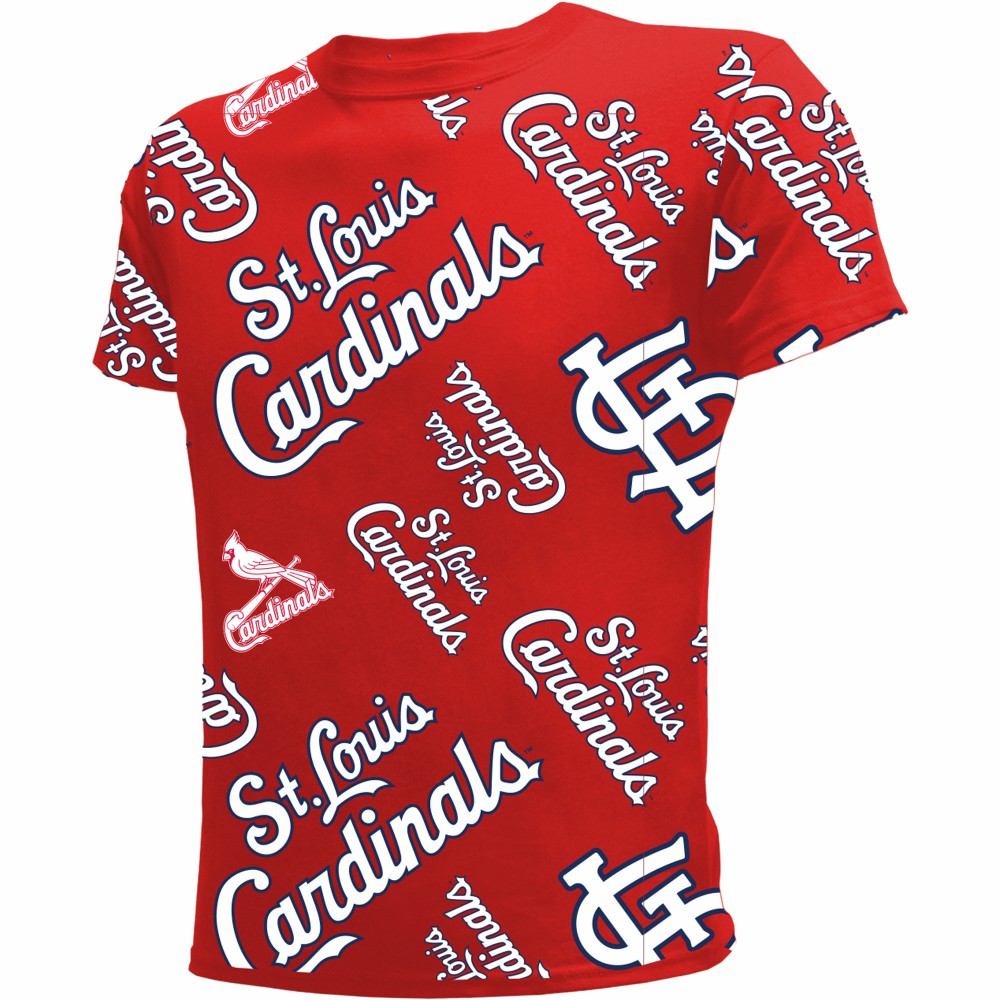 Red St. Louis Cardinals Stitches Youth Allover Team T-Shirt