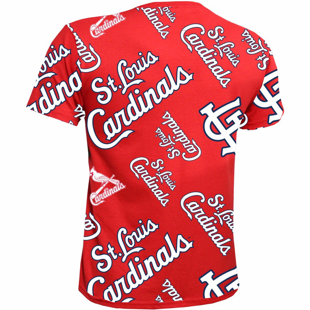 Red St. Louis Cardinals Stitches Youth Allover Team T-Shirt