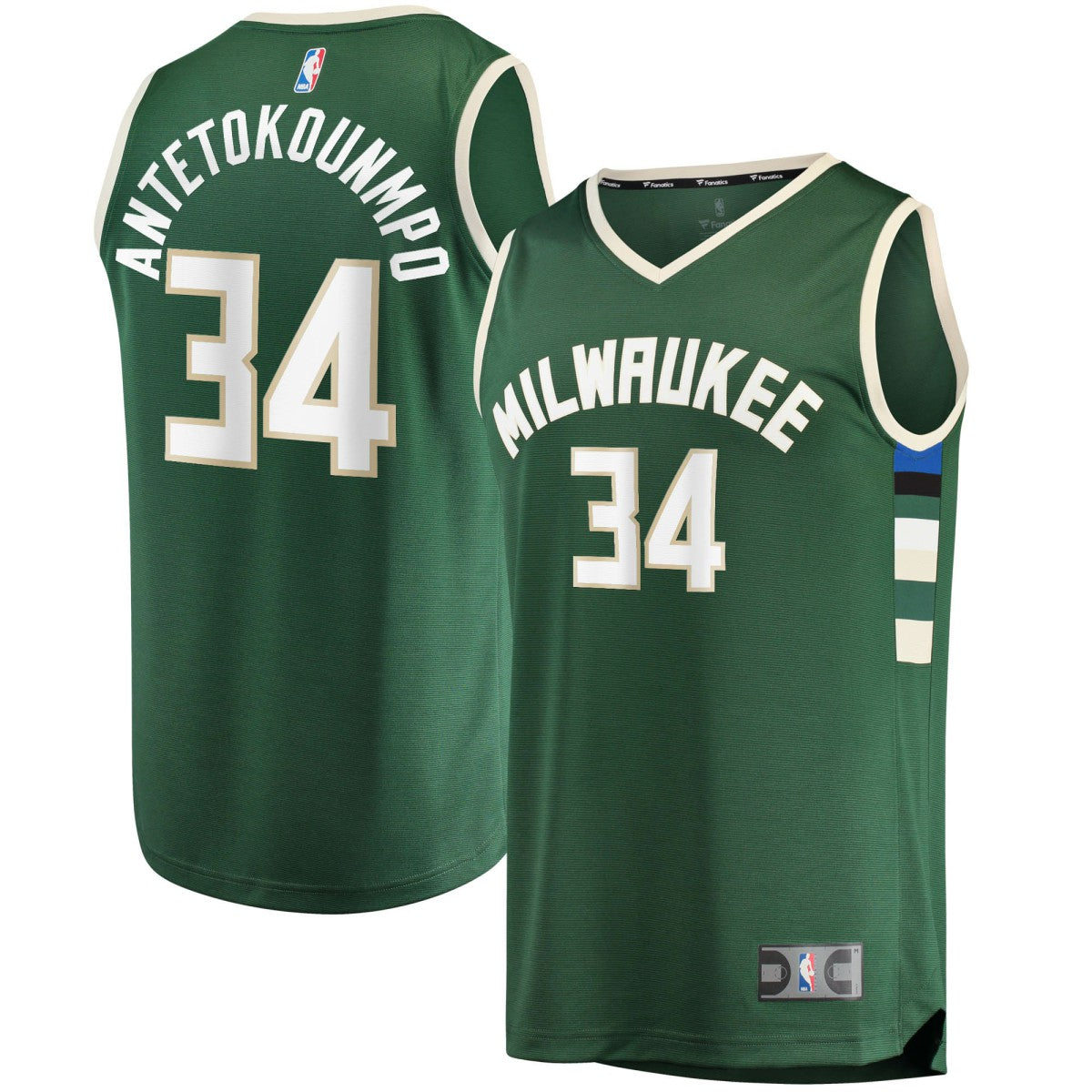 Fanatics Giannis Antetokounmpo Milwaukee Bucks Big & Tall Fast Break Player Jersey