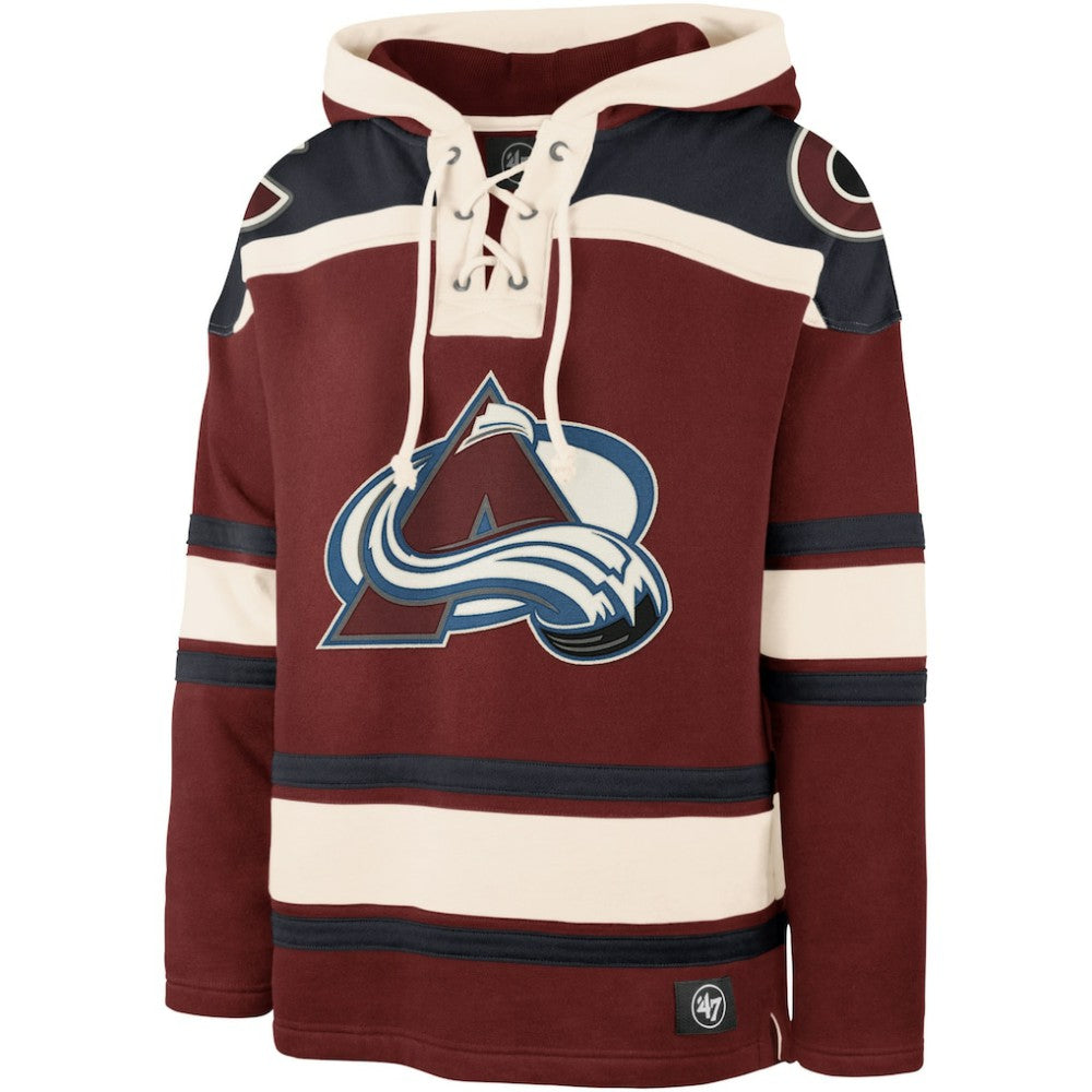 NHL Cale Makar Colorado Avalanche '47 Player Name & Number Lacer Pullover Hoodie