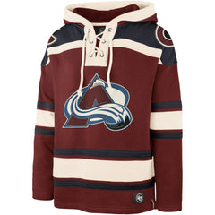 NHL Cale Makar Colorado Avalanche '47 Player Name & Number Lacer Pullover Hoodie