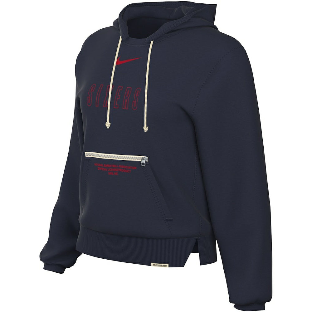 Nike Philadelphia 76ers Women's Courtside Standard Issue Performance Pullover Hoodie
