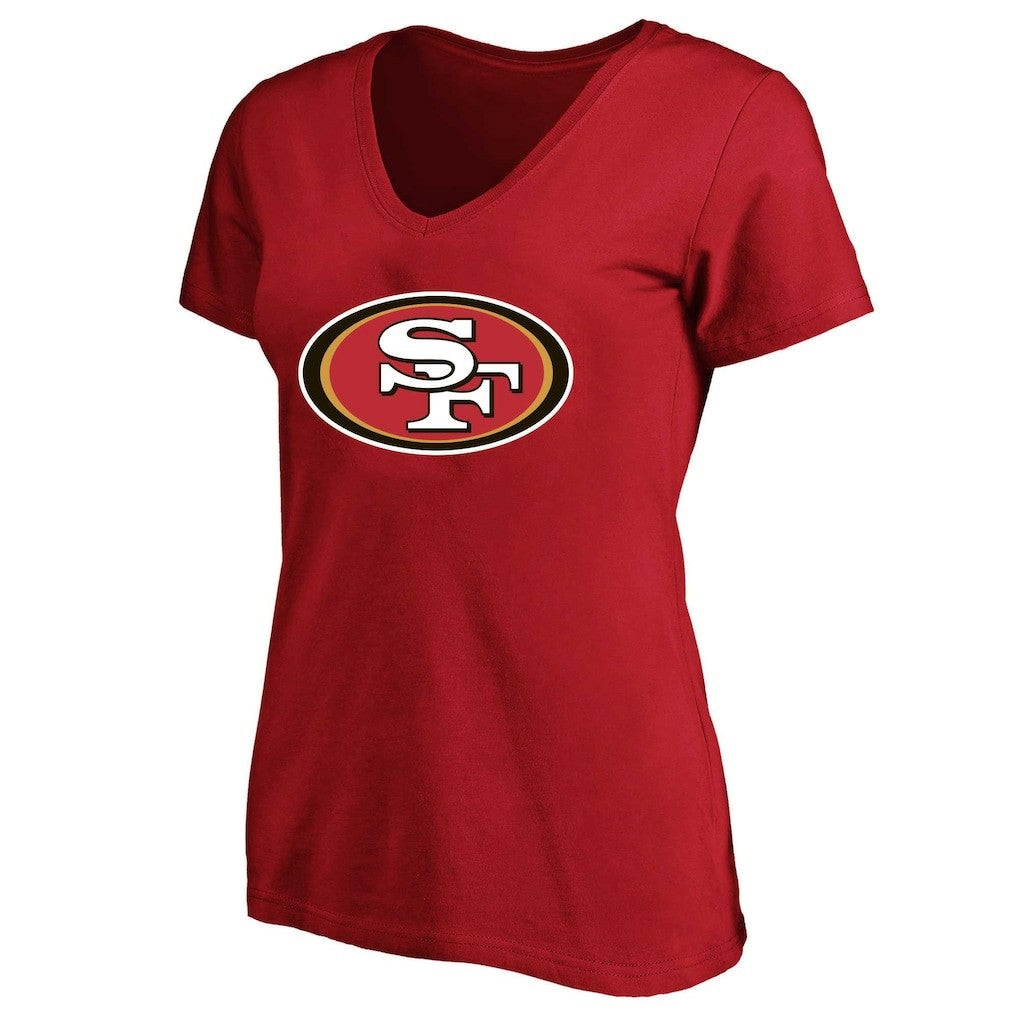 Christian McCaffrey  Women's Plus Size Fair Catch Name & Number Scoop Neck T-Shirt - San Francisco 49ers T-shirts