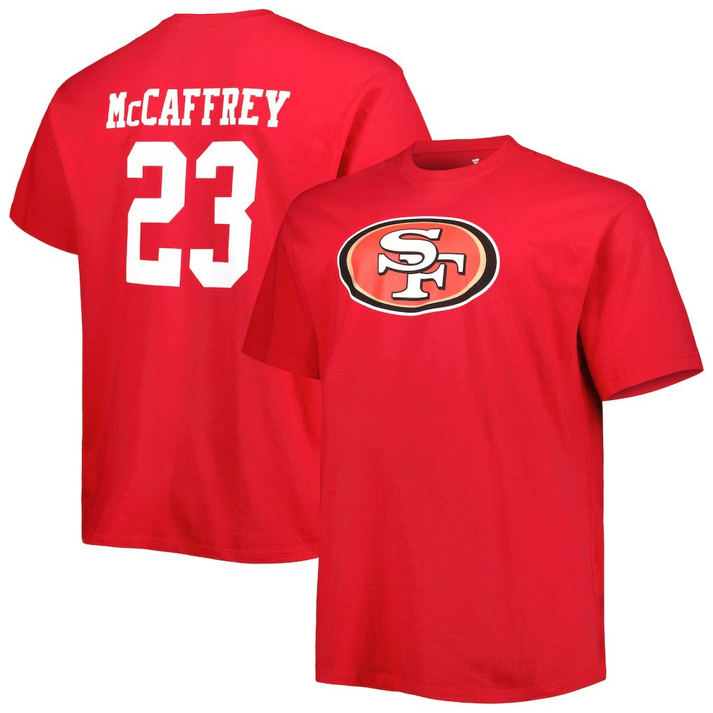 Christian McCaffrey  Big & Tall Player Name & Number T-Shirt - San Francisco 49ers T-shirts