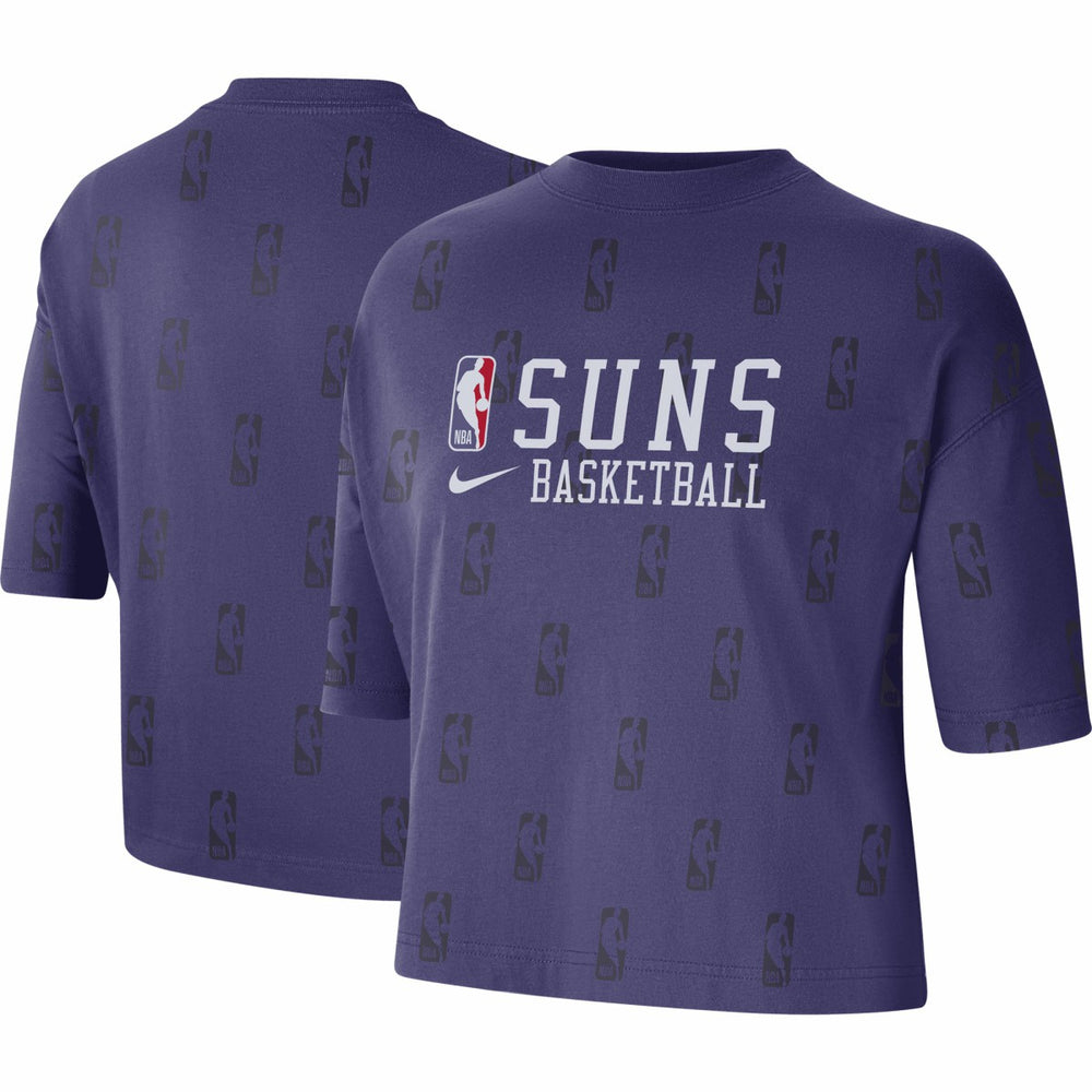 Nike Phoenix Suns Women's Allover NBA Logo Boxy T-Shirt