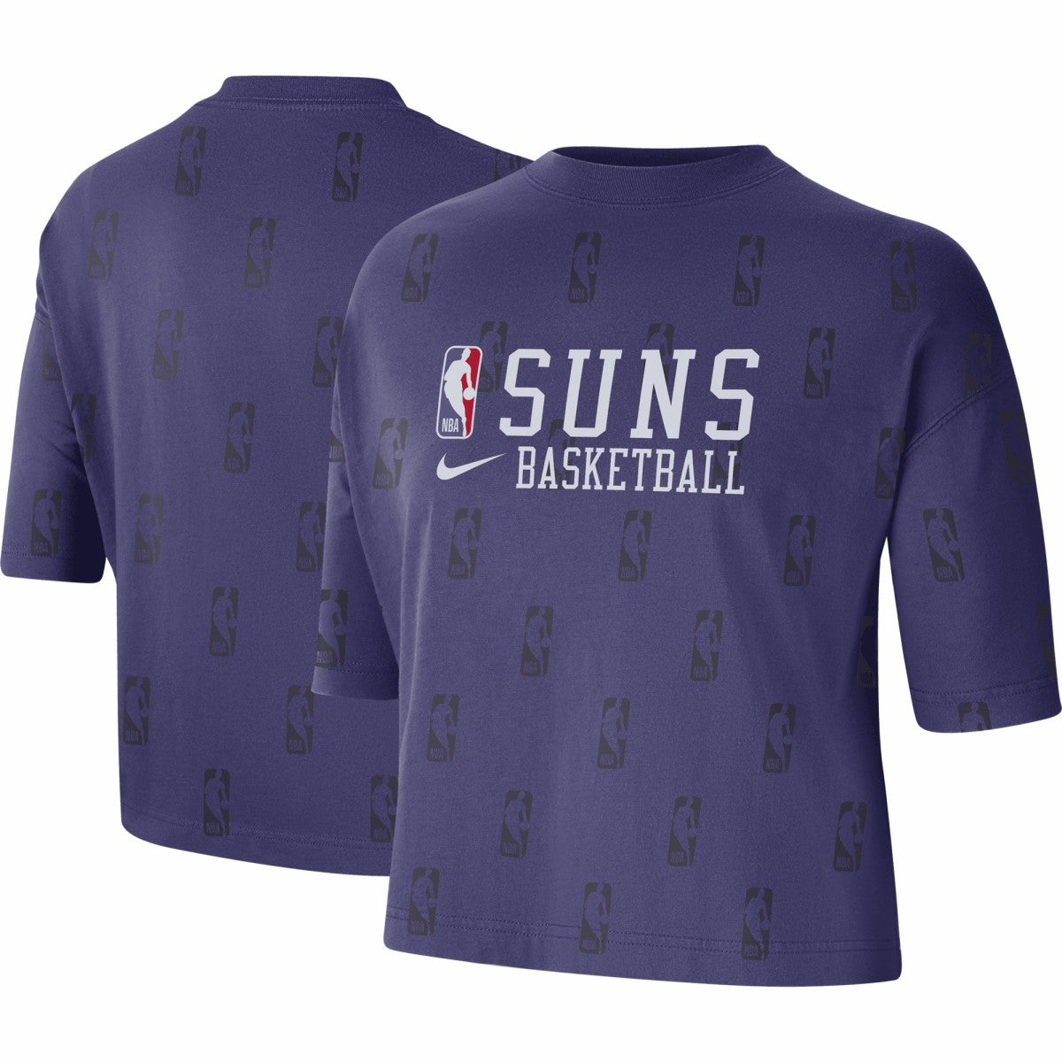 Nike Phoenix Suns Women's Allover NBA Logo Boxy T-Shirt
