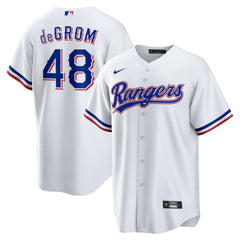White Jacob deGrom Texas Rangers Nike Home Replica Player Jersey