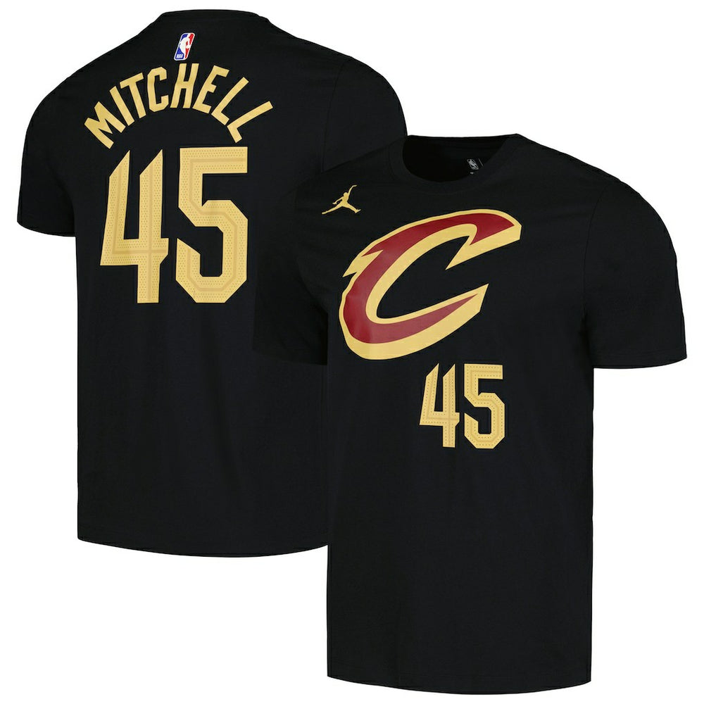 Donovan Mitchell Cleveland Cavaliers Jordan Brand 2022/23 Statement Edition Name & Number T-Shirt sale