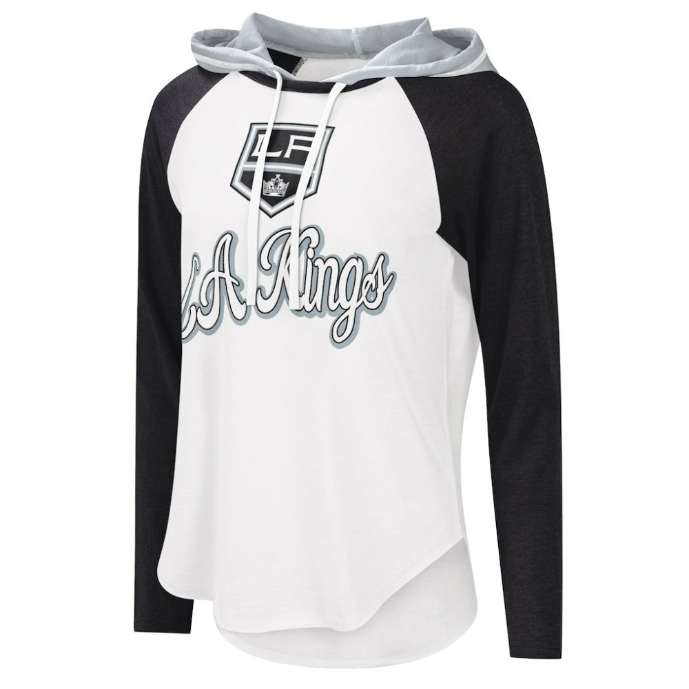 NHL Los Angeles Kings G-III 4Her by Carl Banks Women's MVP Raglan Lightweight Hooded T-Shirt