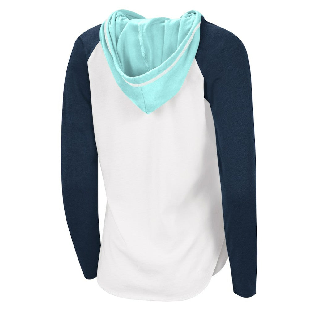 NHL Seattle Kraken G-III 4Her by Carl Banks Women's MVP Raglan Lightweight Hooded T-Shirt