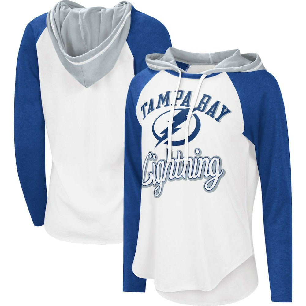NHL Tampa Bay Lightning G-III 4Her by Carl Banks Women's MVP Raglan Lightweight Hooded T-Shirt