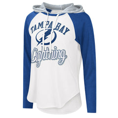 NHL Tampa Bay Lightning G-III 4Her by Carl Banks Women's MVP Raglan Lightweight Hooded T-Shirt