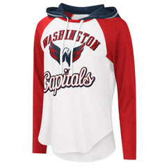 NHL Washington Capitals G-III 4Her by Carl Banks Women's MVP Raglan Lightweight Hooded T-Shirt