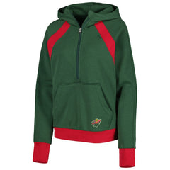 NHL Minnesota Wild Starter Women's Wishbone Half-Zip Hoodie