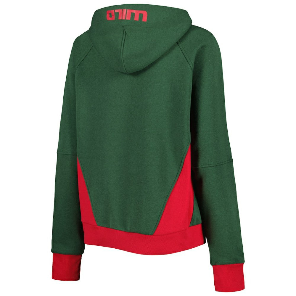 NHL Minnesota Wild Starter Women's Wishbone Half-Zip Hoodie