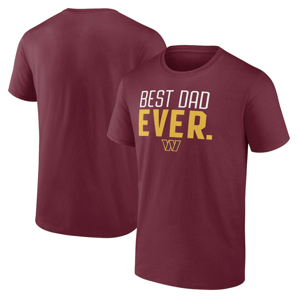 Best Dad Ever Team T-Shirt - Washington Commanders T-shirts
