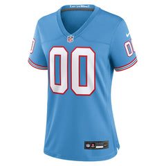 Women's Oilers Throwback Custom Game Jersey - Tennessee Titans Jerseys