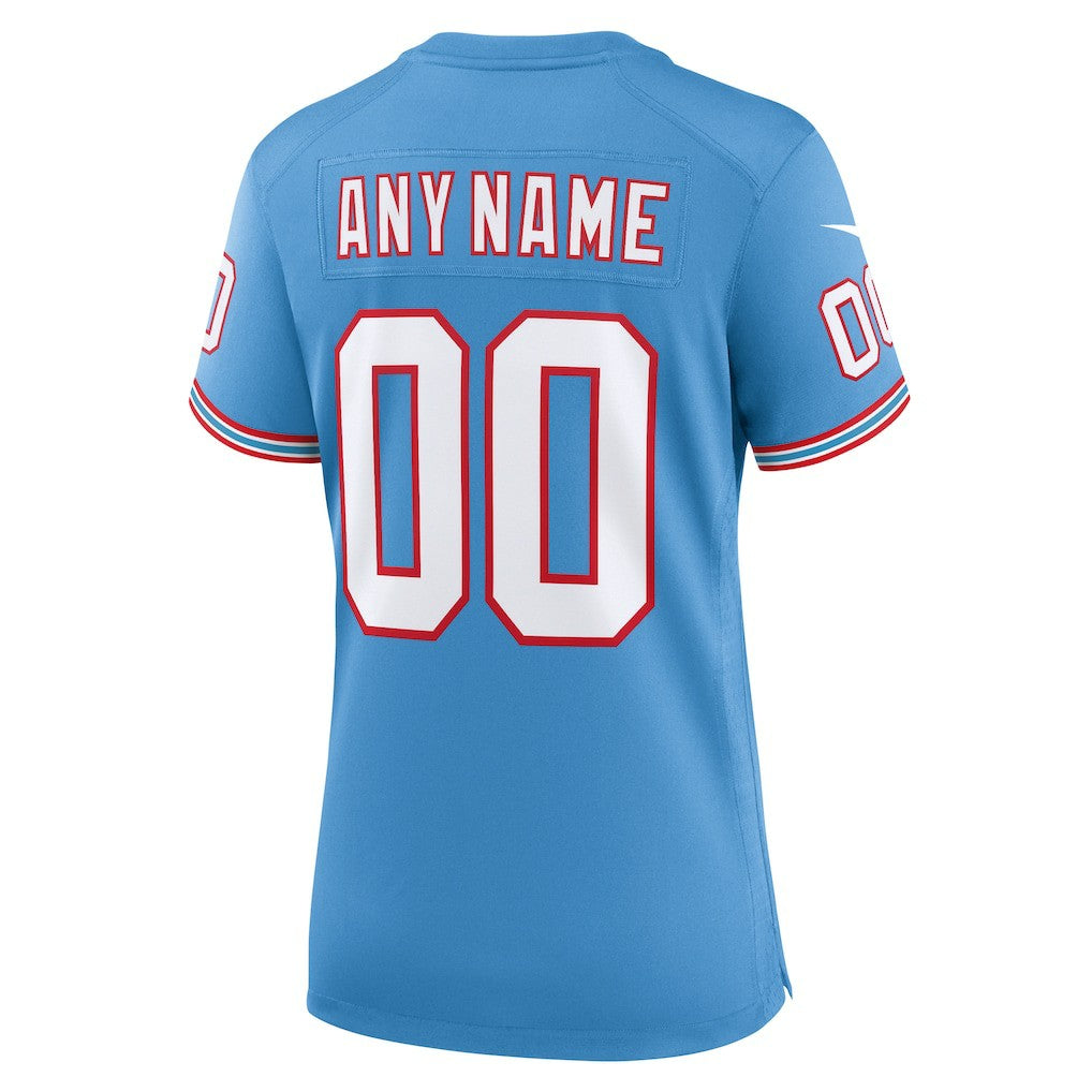 Women's Oilers Throwback Custom Game Jersey - Tennessee Titans Jerseys