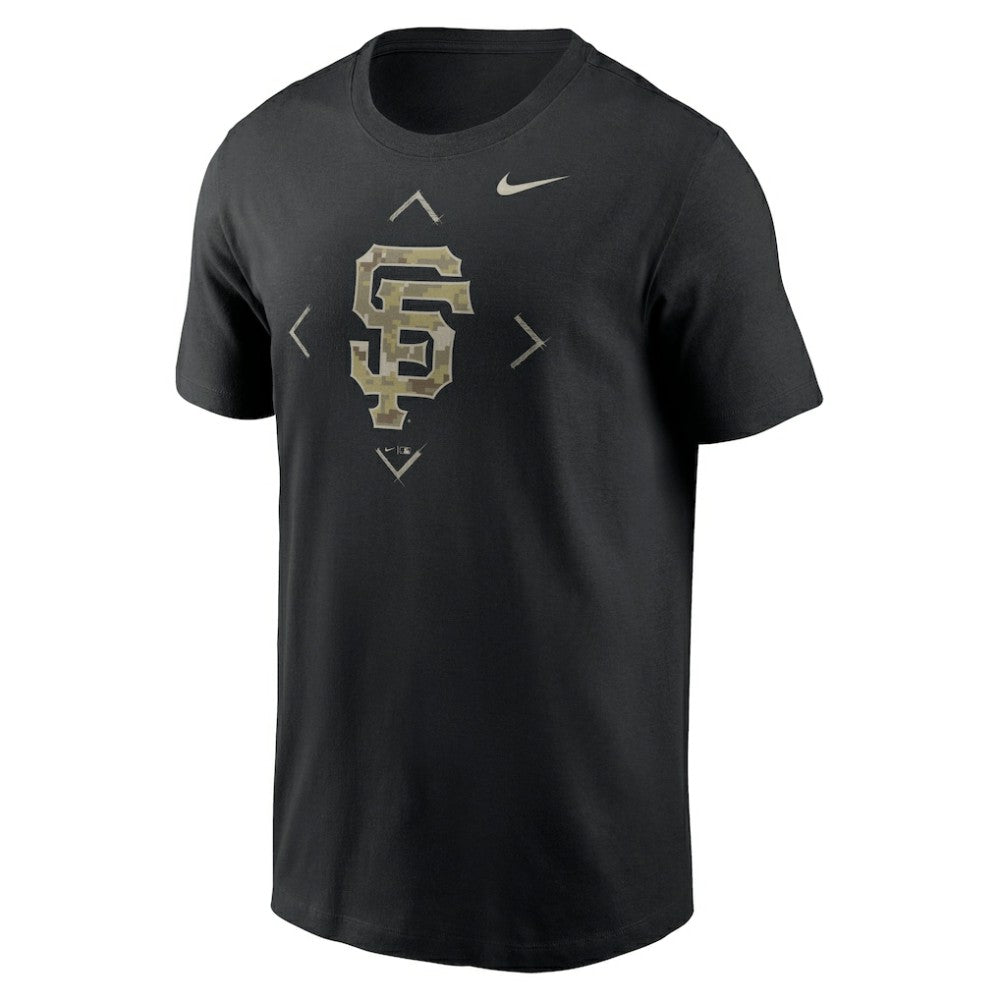 Black San Francisco Giants Nike Camo Logo T-Shirt