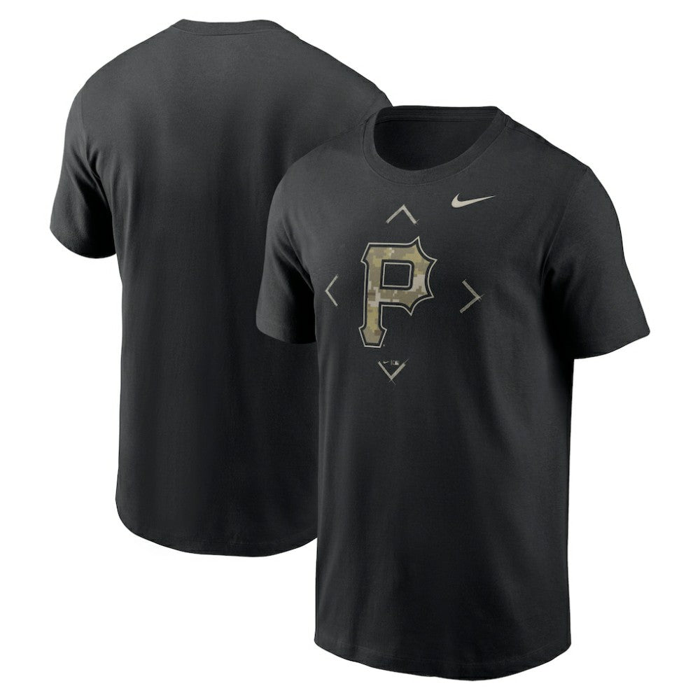 Black Pittsburgh Pirates Nike Camo Logo T-Shirt
