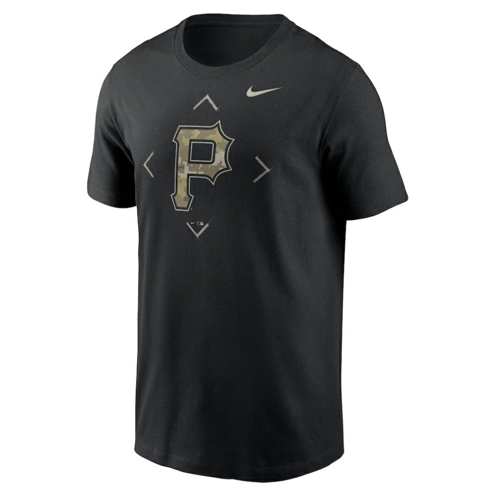 Black Pittsburgh Pirates Nike Camo Logo T-Shirt