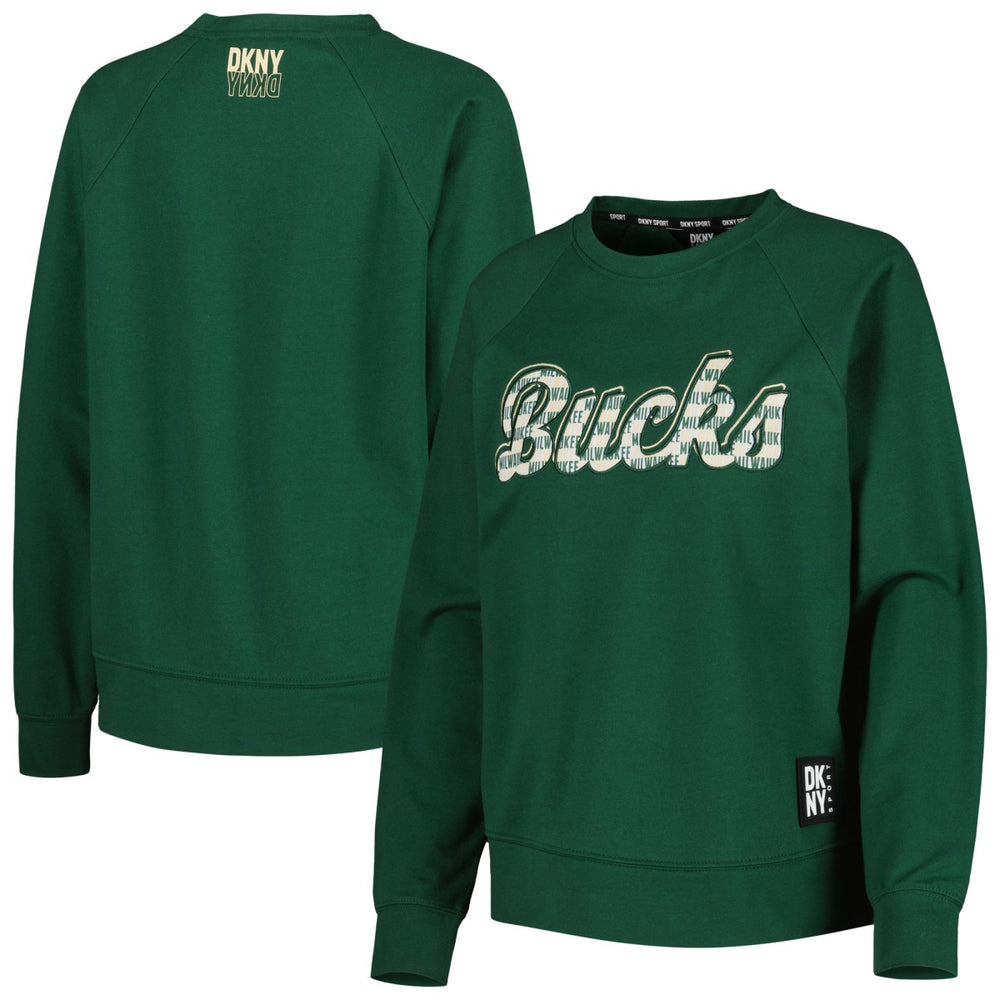 Milwaukee Bucks DKNY Sport Women's Regina Raglan Pullover Sweatshirt
