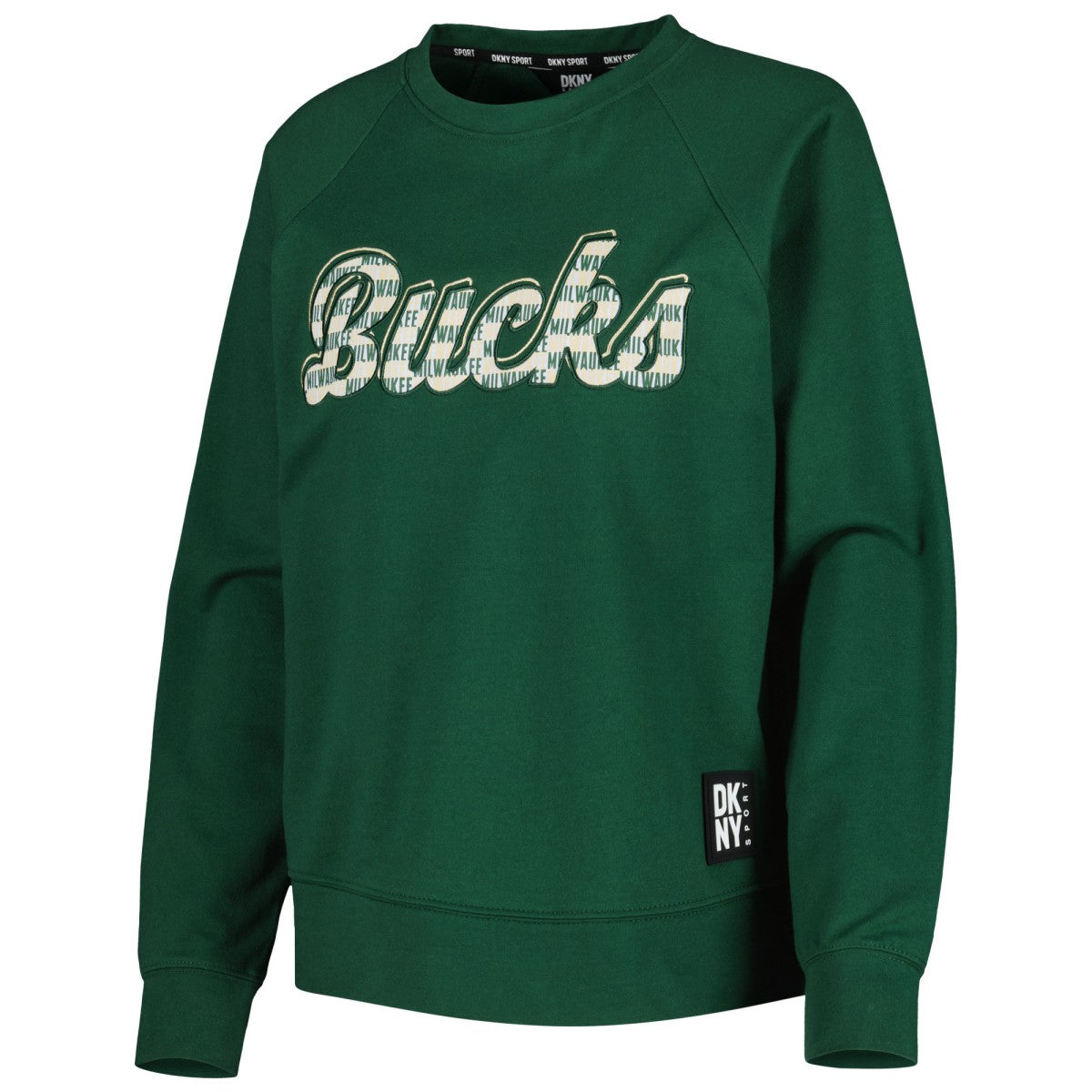 Milwaukee Bucks DKNY Sport Women's Regina Raglan Pullover Sweatshirt