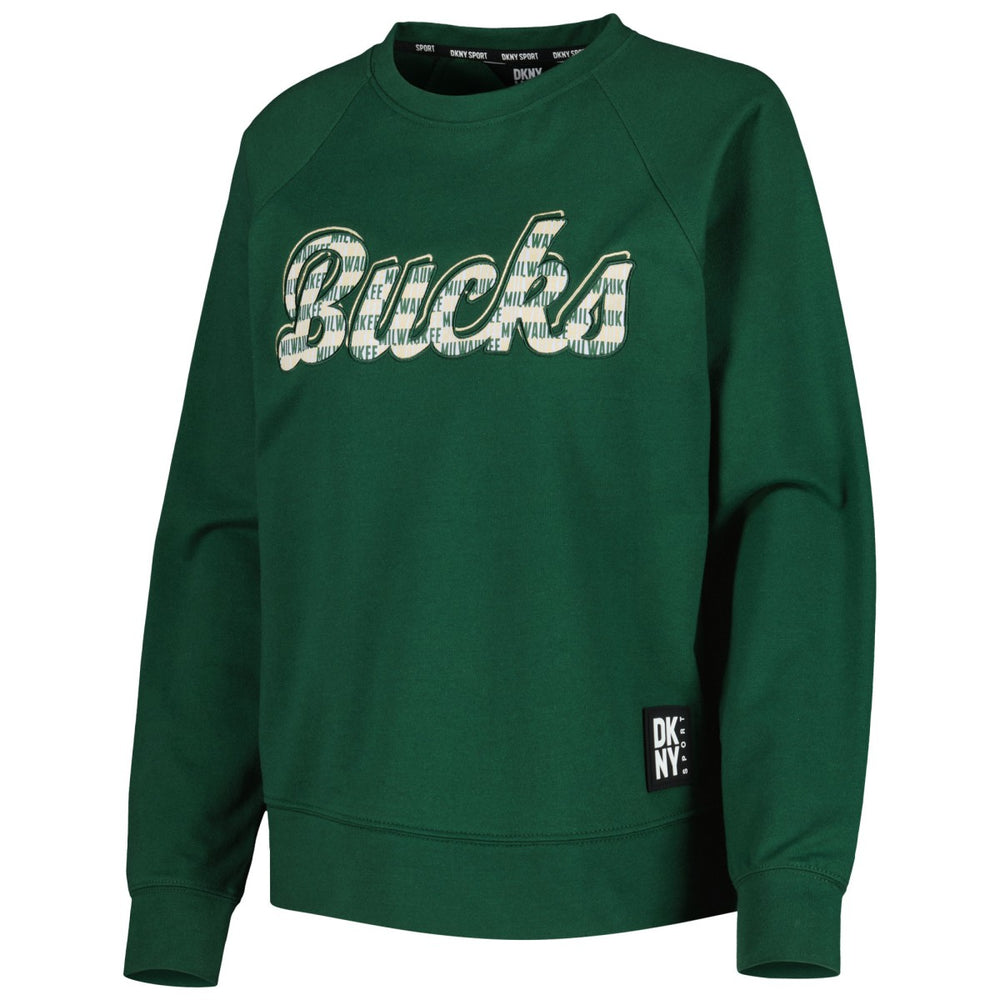 Milwaukee Bucks DKNY Sport Women's Regina Raglan Pullover Sweatshirt
