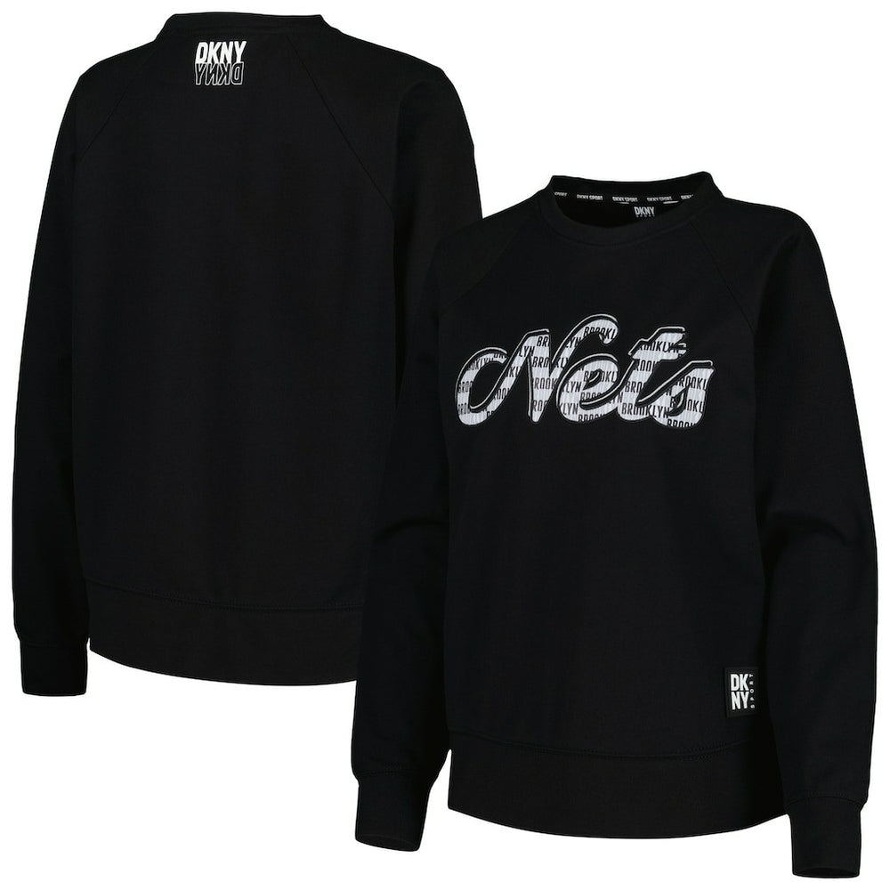 Brooklyn Nets DKNY Sport Women's Regina Raglan Pullover Sweatshirt