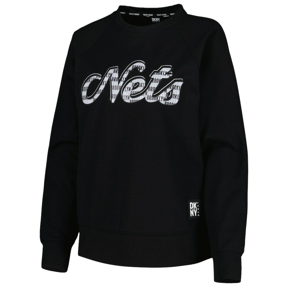 Brooklyn Nets DKNY Sport Women's Regina Raglan Pullover Sweatshirt