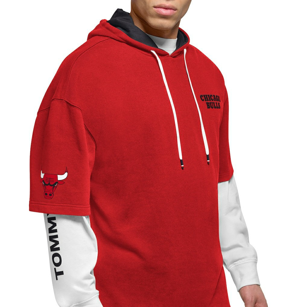 Chicago Bulls Tommy Jeans Matthew 2-In-1 T-Shirt & Hoodie Combo Set