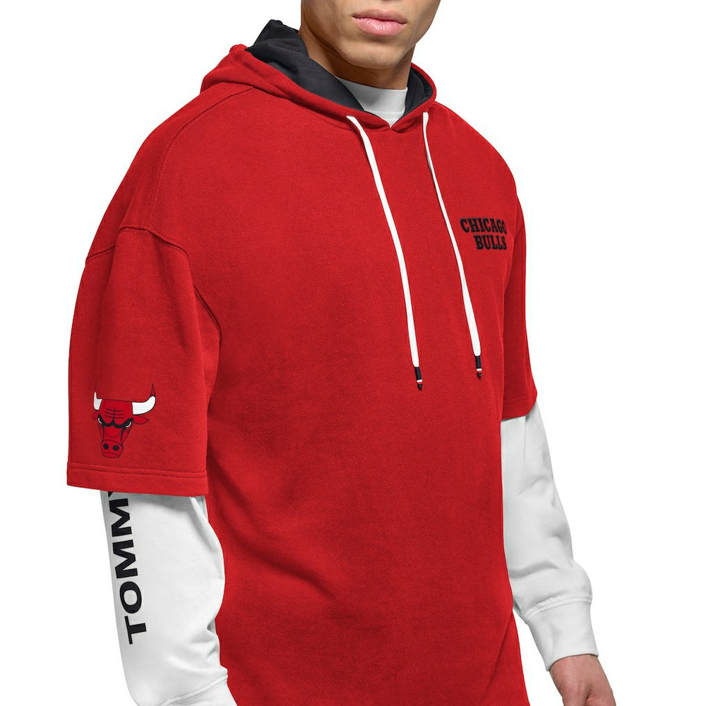 Chicago Bulls Tommy Jeans Matthew 2-In-1 T-Shirt & Hoodie Combo Set