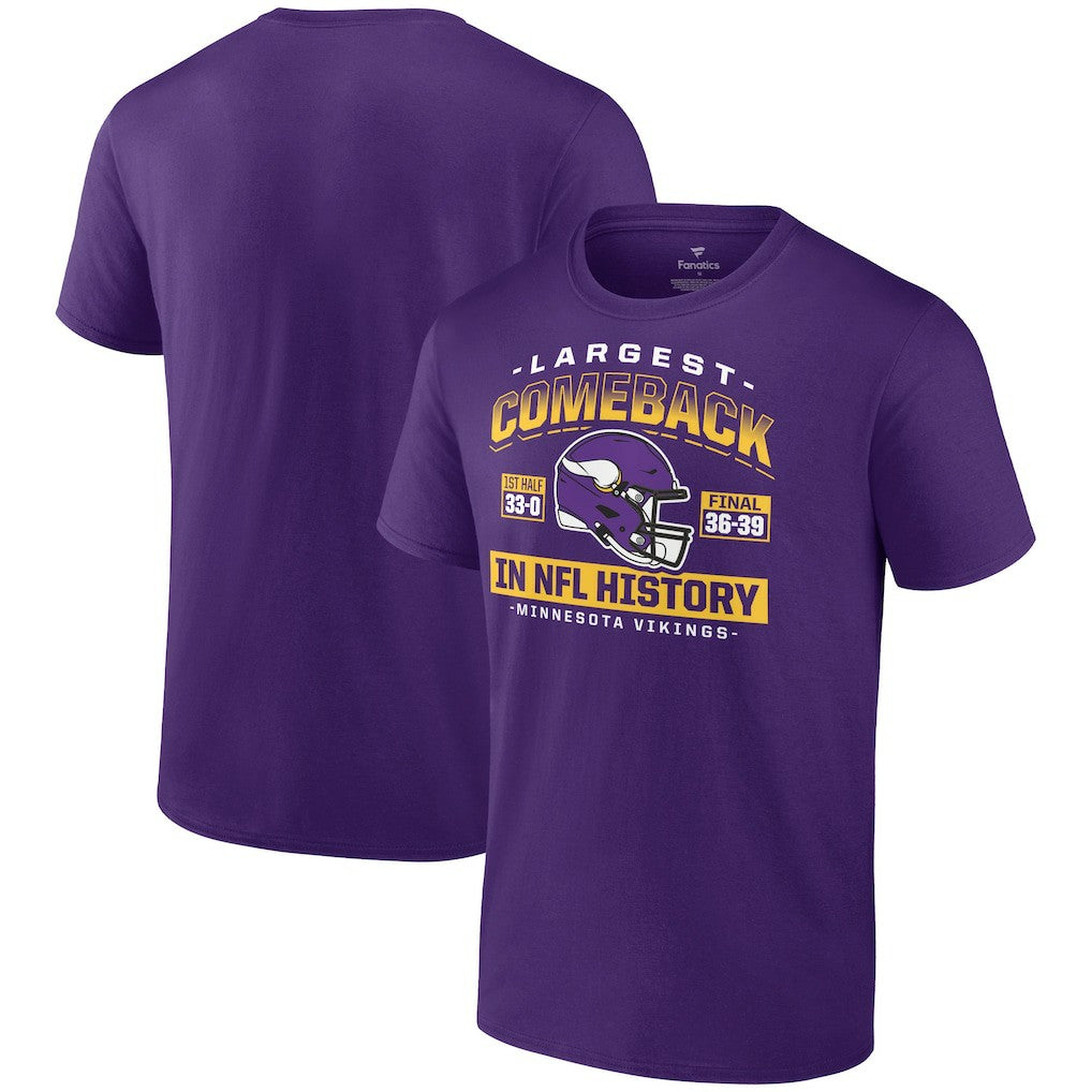 Largest Comeback T-Shirt - Minnesota Vikings T-shirts