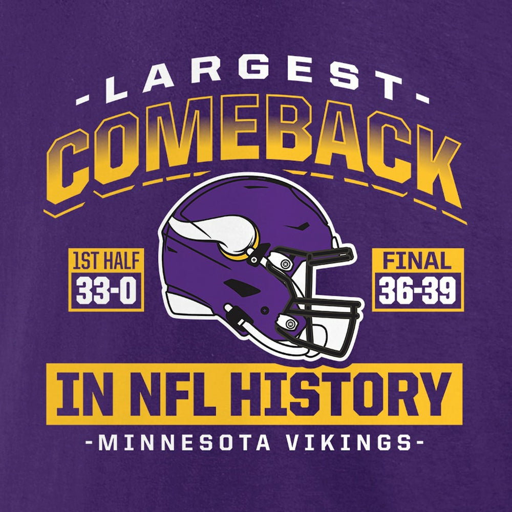 Largest Comeback T-Shirt - Minnesota Vikings T-shirts