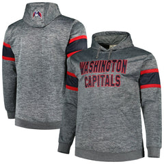 NHL Washington Capitals Big & Tall Stripe Pullover Hoodie