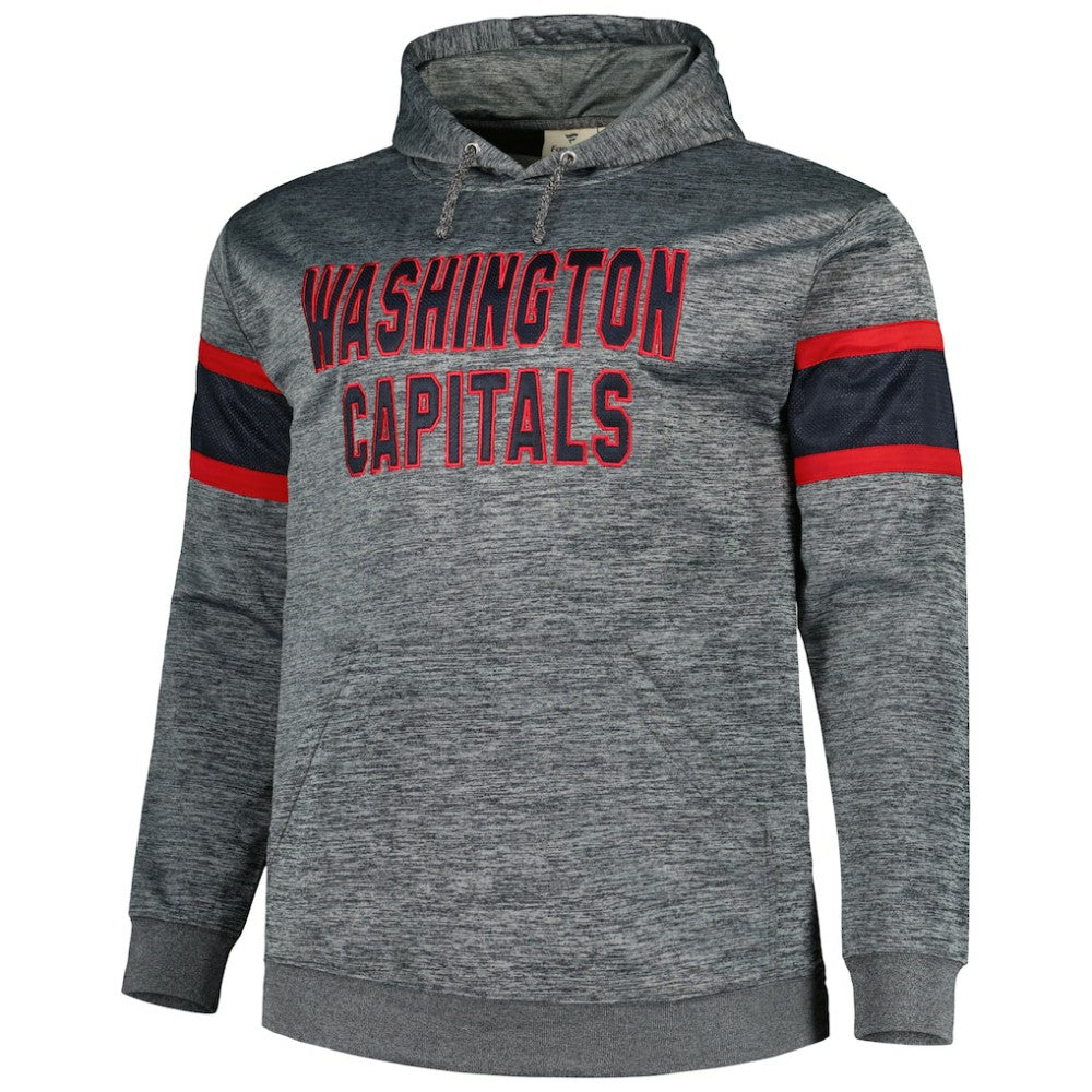 NHL Washington Capitals Big & Tall Stripe Pullover Hoodie