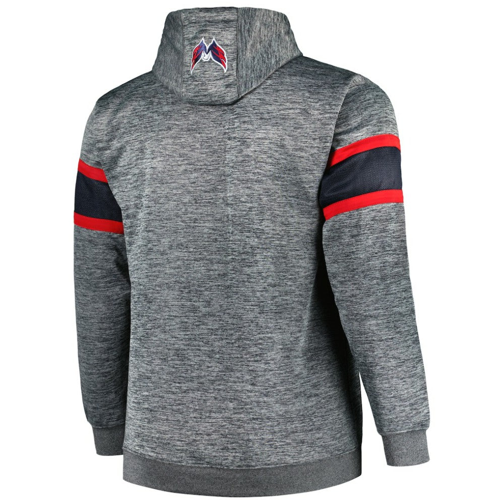 NHL Washington Capitals Big & Tall Stripe Pullover Hoodie