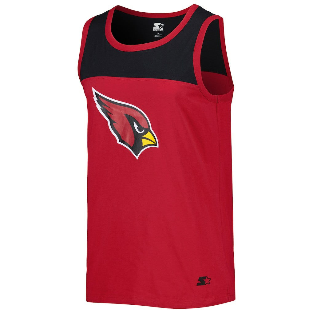 Starter Logo Touchdown Fashion Tank Top - Arizona Cardinals Tops