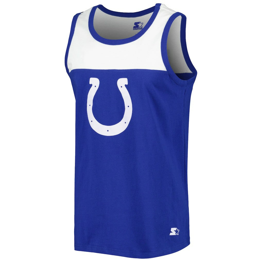 Starter Logo Touchdown Fashion Tank Top - Indianapolis Colts Tops