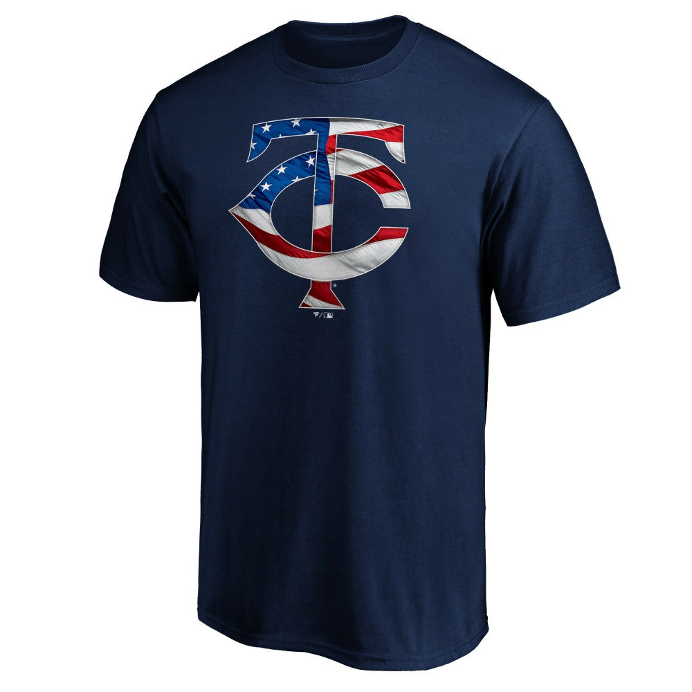 Navy Minnesota Twins Team Banner Wave T-Shirt