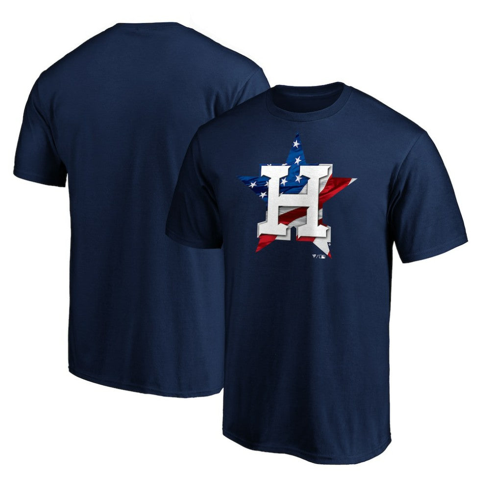 Navy Houston Astros Team Banner Wave T-Shirt