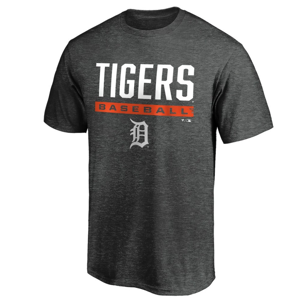Charcoal Detroit Tigers Team Win Stripe T-Shirt