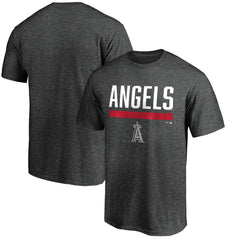Charcoal Los Angeles Angels Team Win Stripe T-Shirt