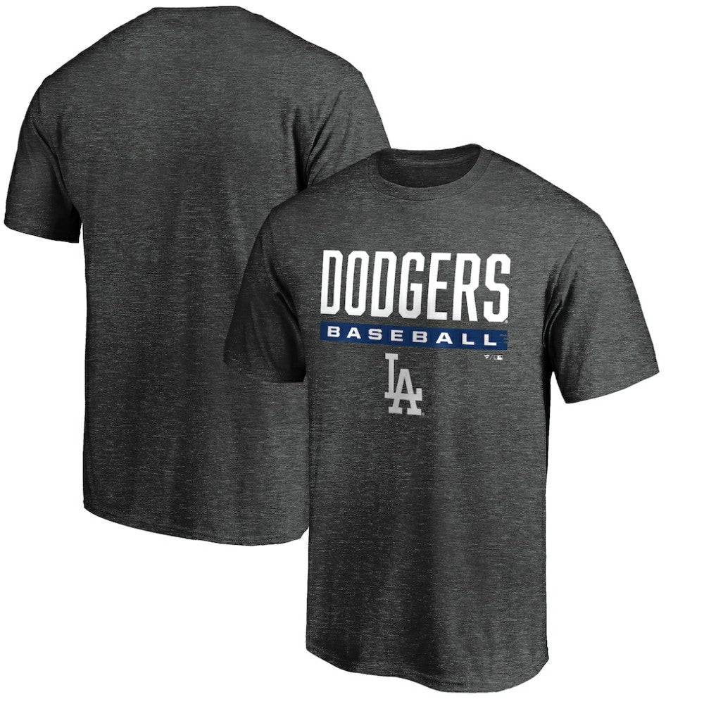 Charcoal Los Angeles Dodgers Team Win Stripe T-Shirt