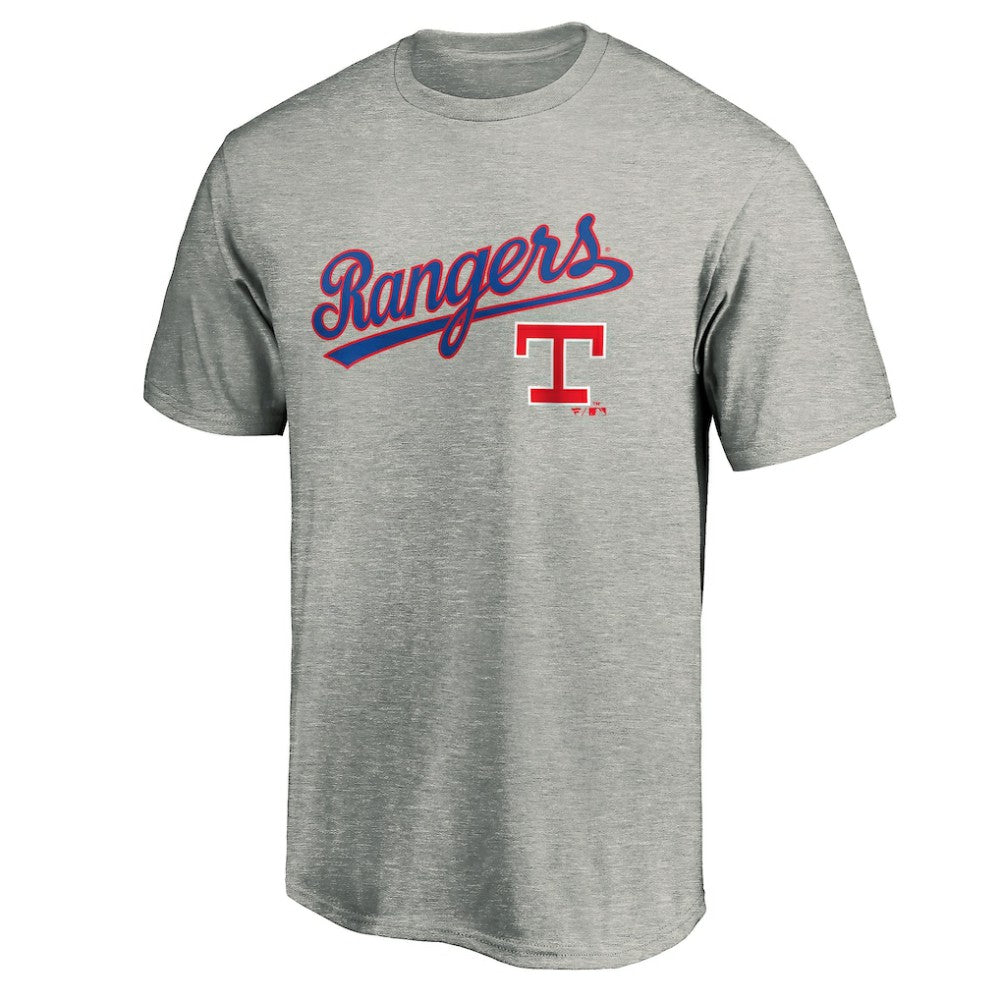 Heather Gray Texas Rangers Team Wahconah T-Shirt