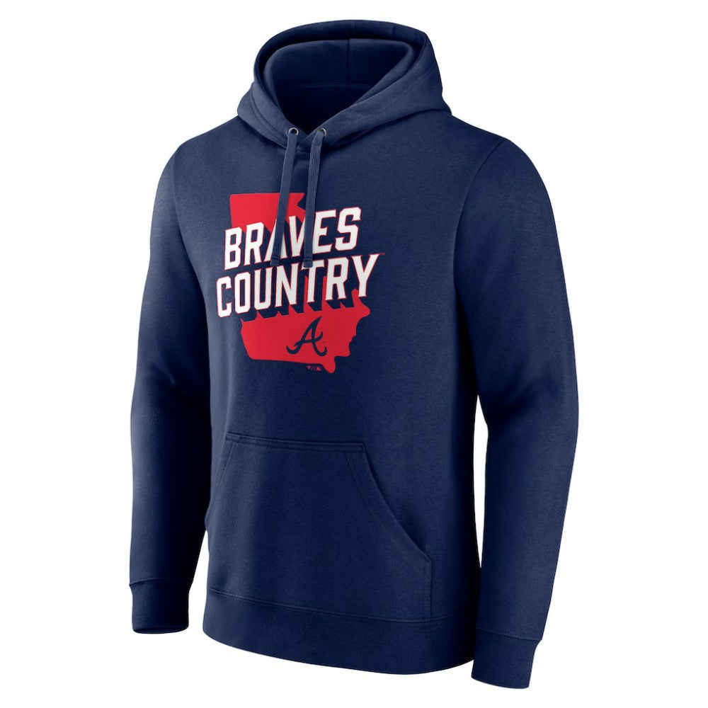 Navy Atlanta Braves Team Country Pullover Hoodie