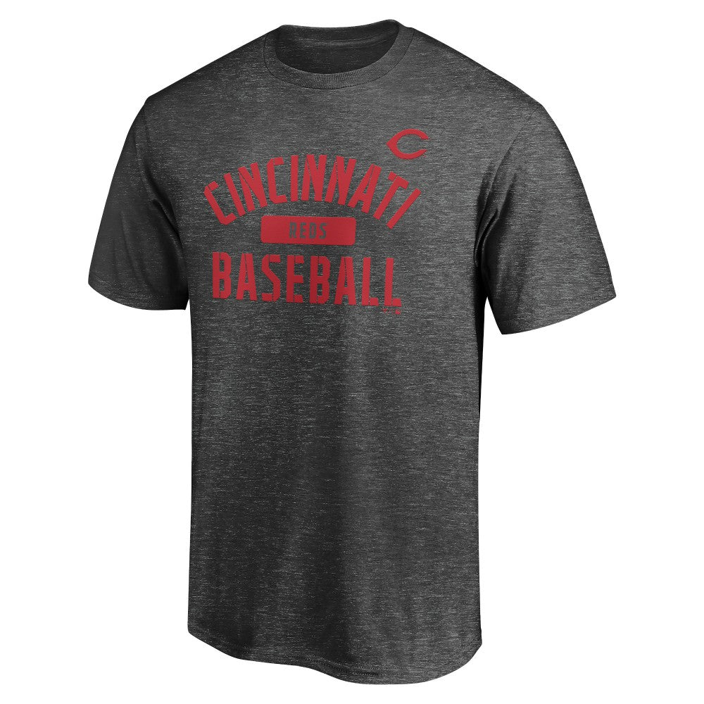 Charcoal Cincinnati Reds Team Primary Pill T-Shirt
